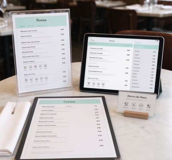 Allergen Information Menu Layout Package