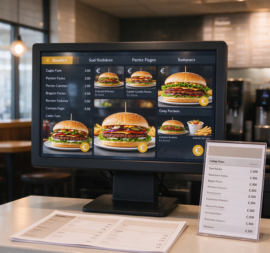 Quick-Service Restaurant Digital Menu Board Customization Package